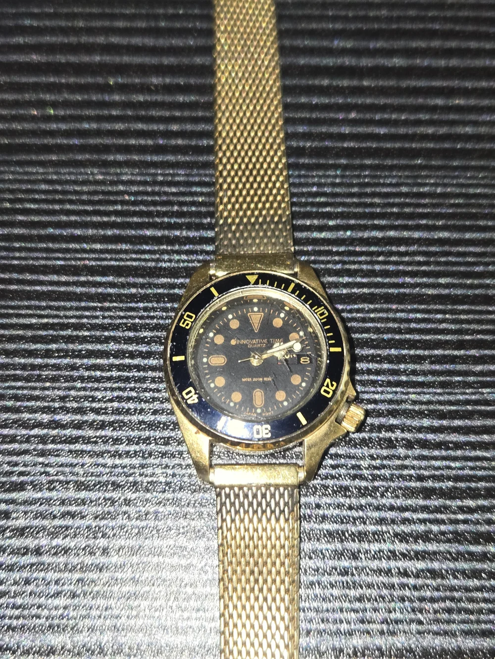 Womans Innovative Time Gold And Black Watch